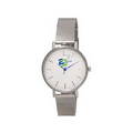 Pedre Women's Scandia Silver-tone Mesh Bracelet Watch